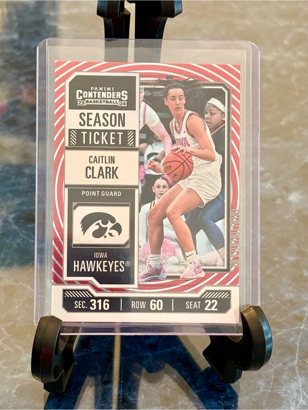 Caitlin Clark Season Ticket Target Red Panini Contenders